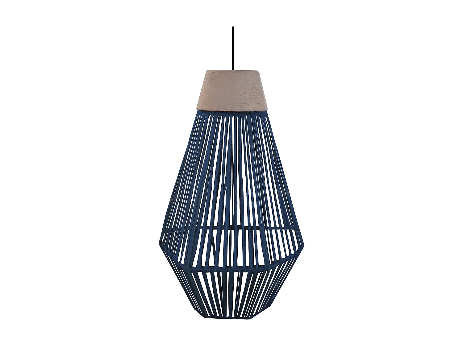 Suspensão TOSEL  PERLA vidro cúpula âmbar D35 x  H80  cm