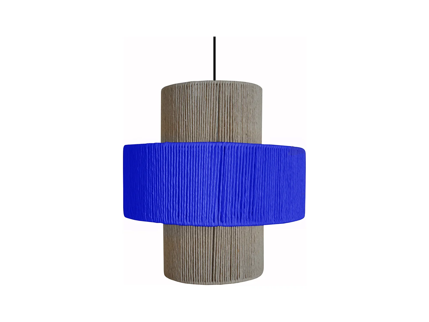 Suspension TOSEL ,métal,fibre ,Bleu,H 90xD40x P 40cm