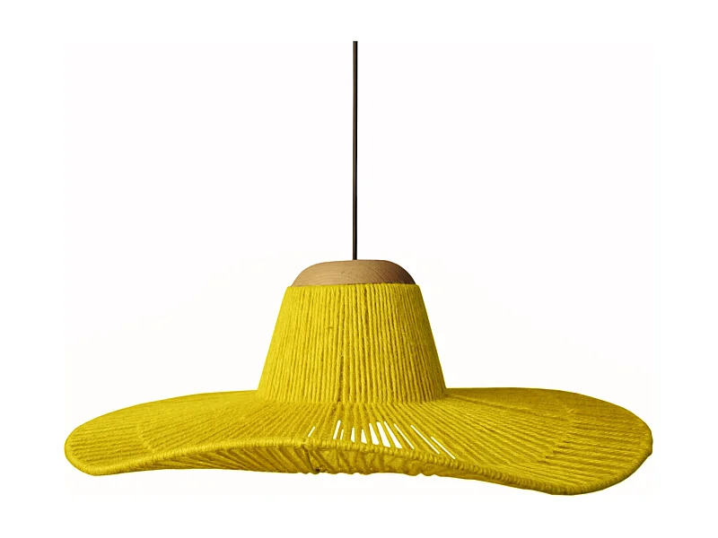 Suspensão TOSEL  LADY AGATHA cordão de algodão geométrico azul D50 x  H70  cm