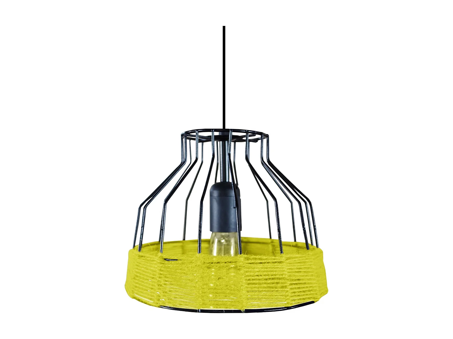 Suspensão TOSEL  JUDIT metal cúpula branco D45 x  H80  cm