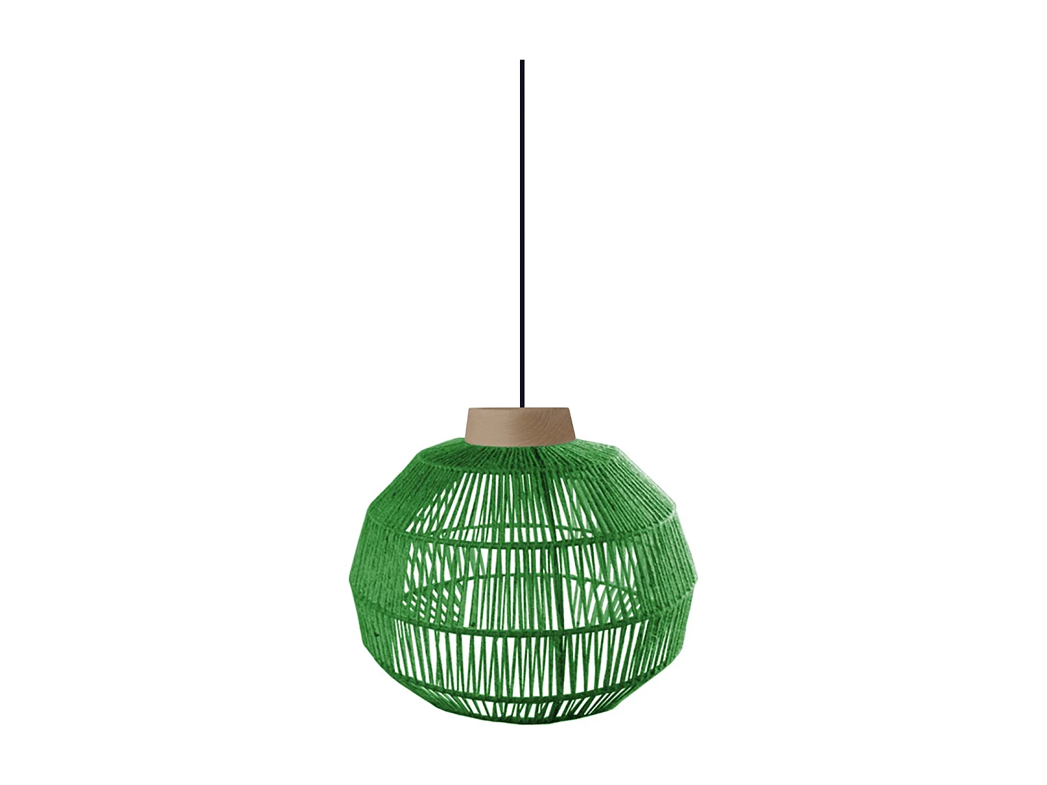 Suspensão TOSEL  EVERTON 25 cordão de algodão globo carmim D32 x  H90  cm