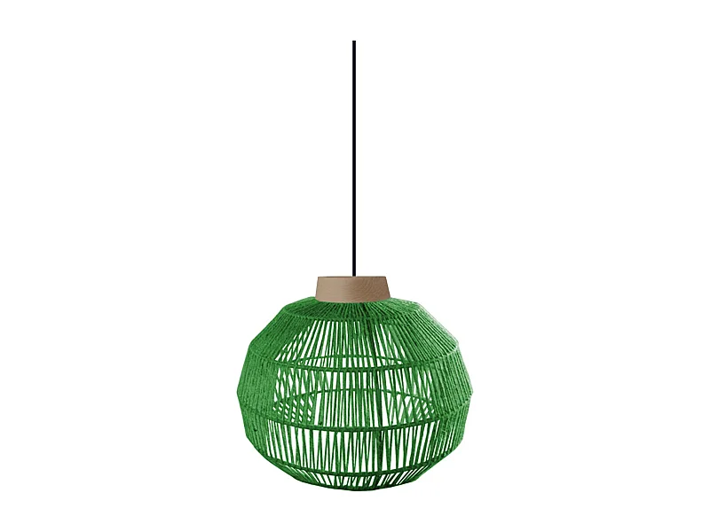 Suspension TOSEL ,métal,fibre ,naturel,H90xD25xP 25cm