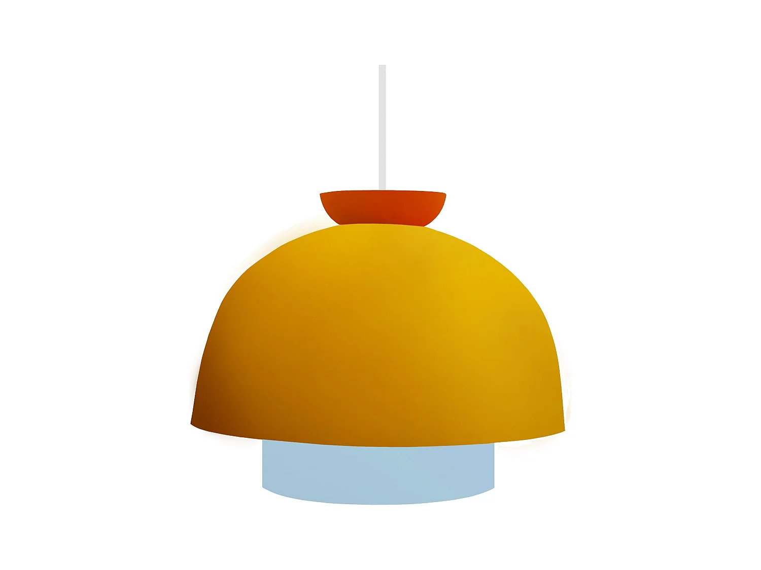 Suspension TOSEL ,métal,Jaune ,H110xD24,5x P 24,5cm