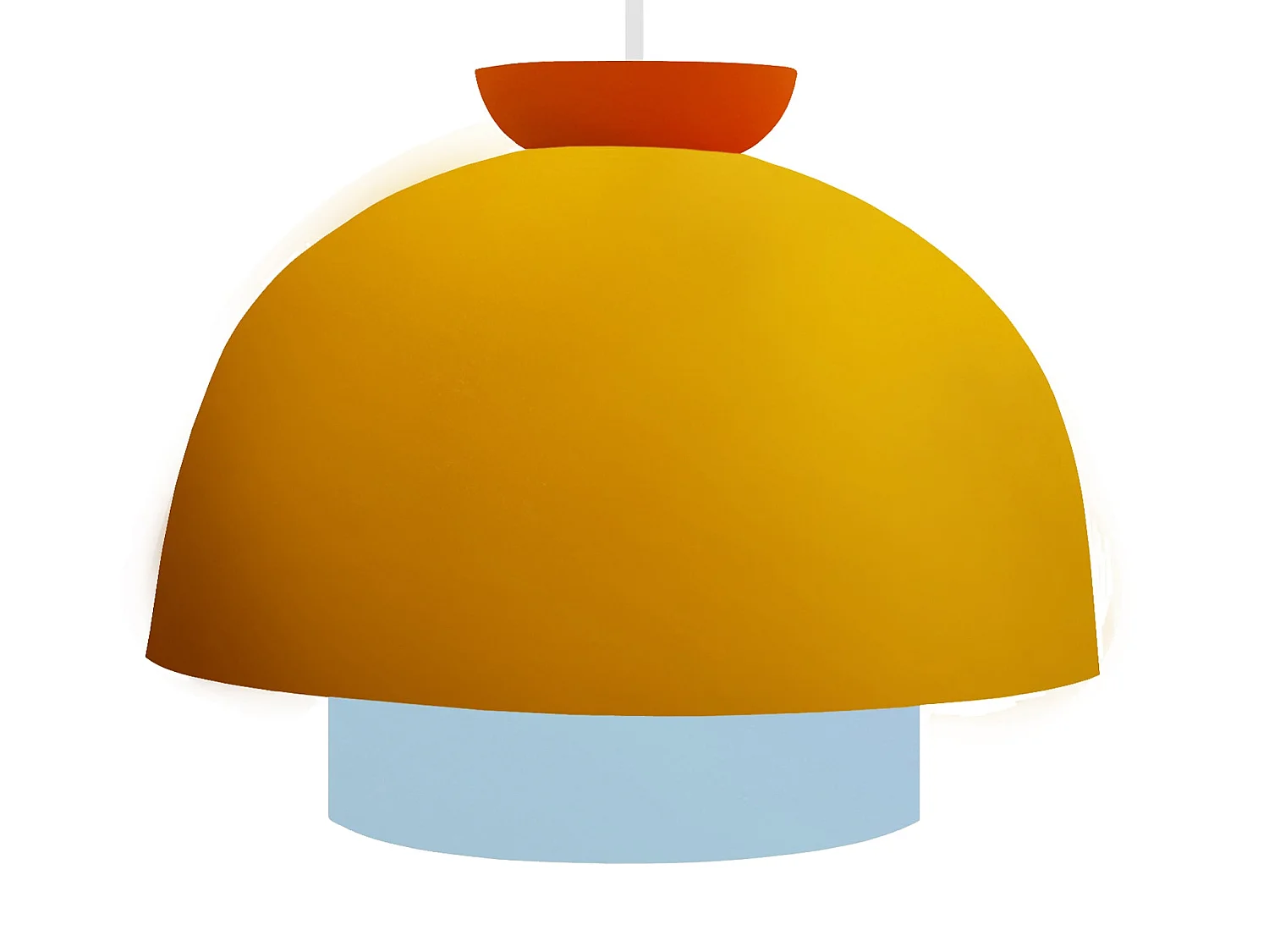 Suspension TOSEL ,métal,Jaune ,H110xD24,5x P 24,5cm