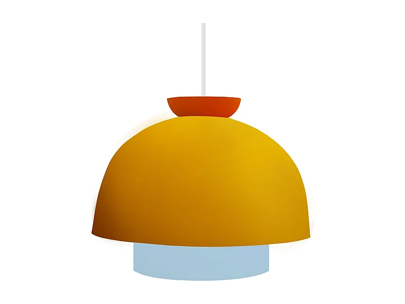 Suspension TOSEL ,métal,Jaune ,H110xD24,5x P 24,5cm