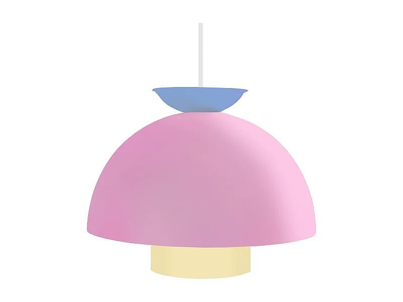 Suspensão TOSEL  ASTRID metal cúpula azulado D30 x  H110  cm