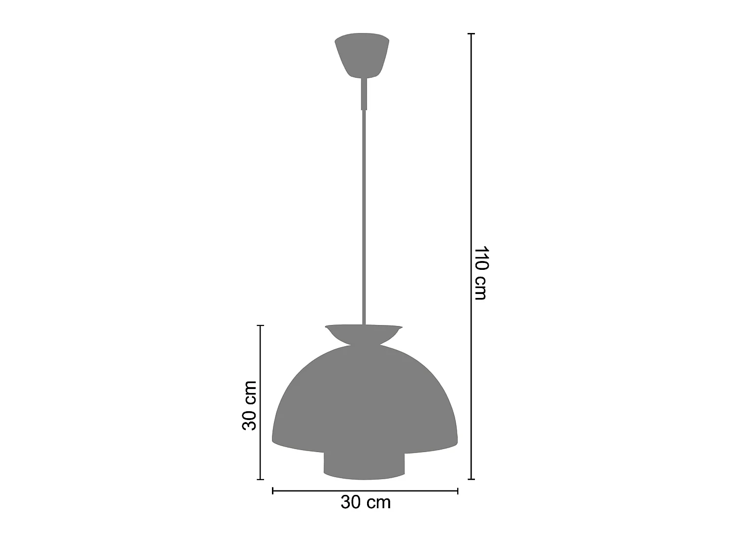 Suspension TOSEL ,métal,Rose ,H110xD30xP30 cm
