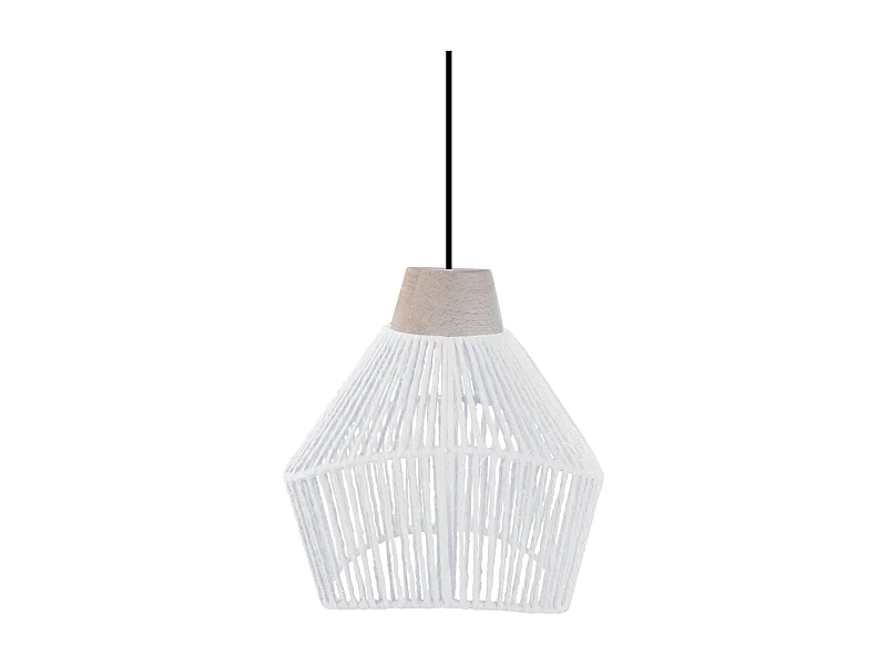 Suspension TOSEL ,métal,fibre ,Blanc ,H80x D13xP17cm