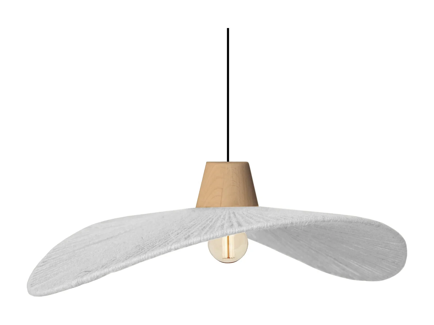 Suspensão TOSEL  LADY JANE fio de juta geométrico natural D50 x  H70  cm