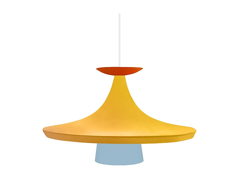 Suspensão TOSEL  INGA vidro cúpula cetim D22 x  H74  cm