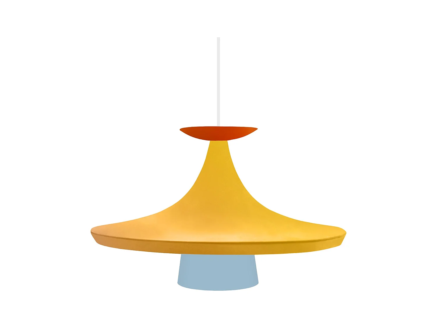 Suspension TOSEL ,métal,Jaune ,H 110x D36xP36cm