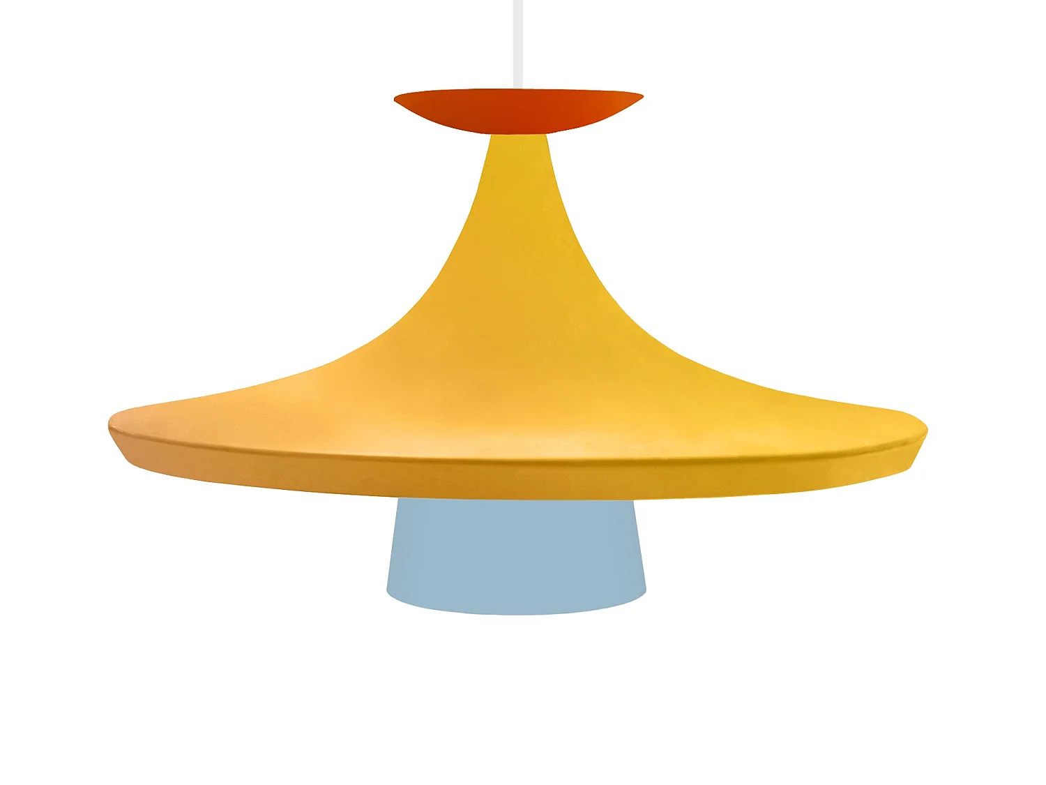 Suspension TOSEL ,métal,Jaune ,H 110x D36xP36cm