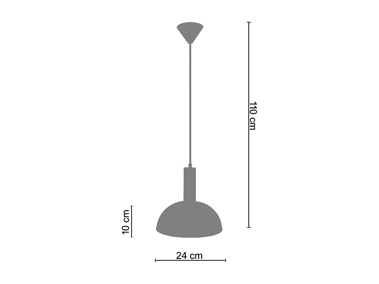 Suspensão TOSEL  HEIDI metal geométrico cobre D35 x  H90  cm