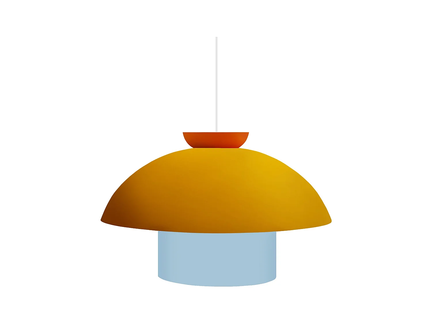 Suspension TOSEL ,métal,Jaune ,H110xD29xP29 cm