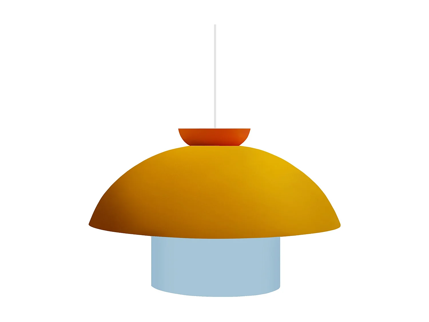 Suspension TOSEL ,métal,Jaune ,H110xD29xP29 cm