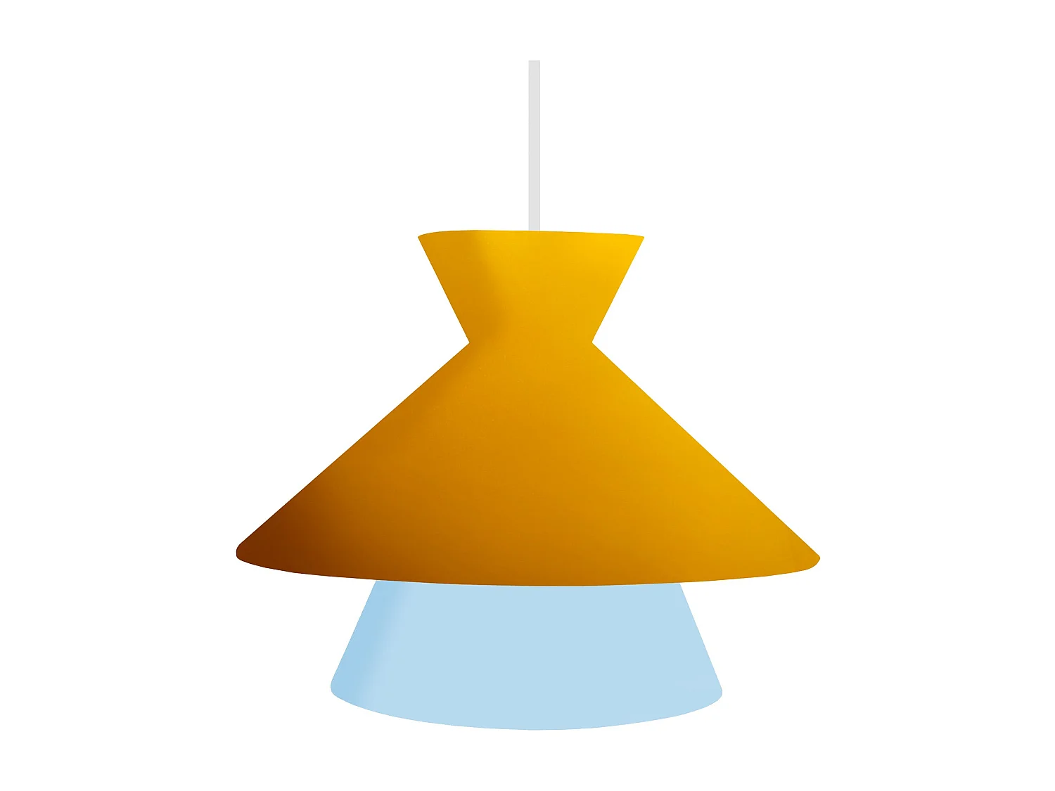 Suspension TOSEL ,métal,Jaune ,H110xD20xP20cm