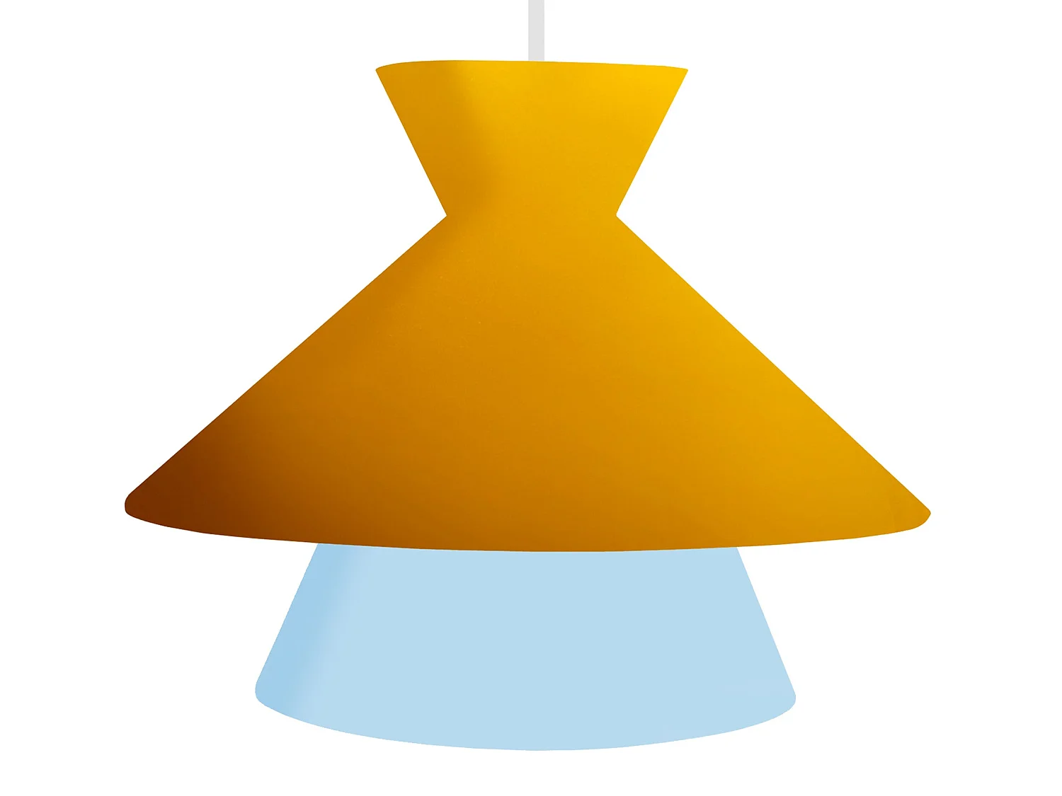 Suspension TOSEL ,métal,Jaune ,H110xD20xP20cm
