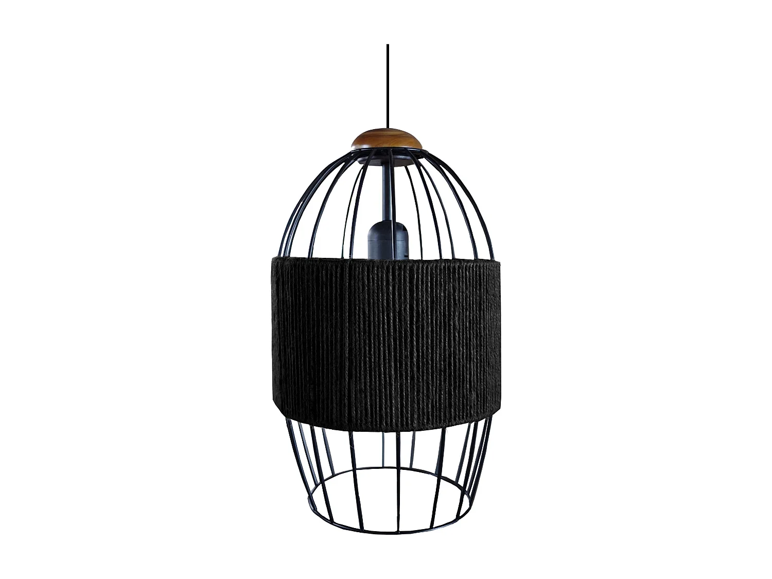 Suspensão TOSEL  NINA metal cilindro azul D30 x  H80  cm