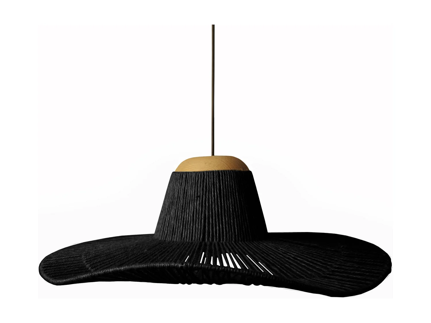 Suspensão TOSEL  LADY AGATHA cordão de algodão geométrico âmbar D50 x  H70  cm