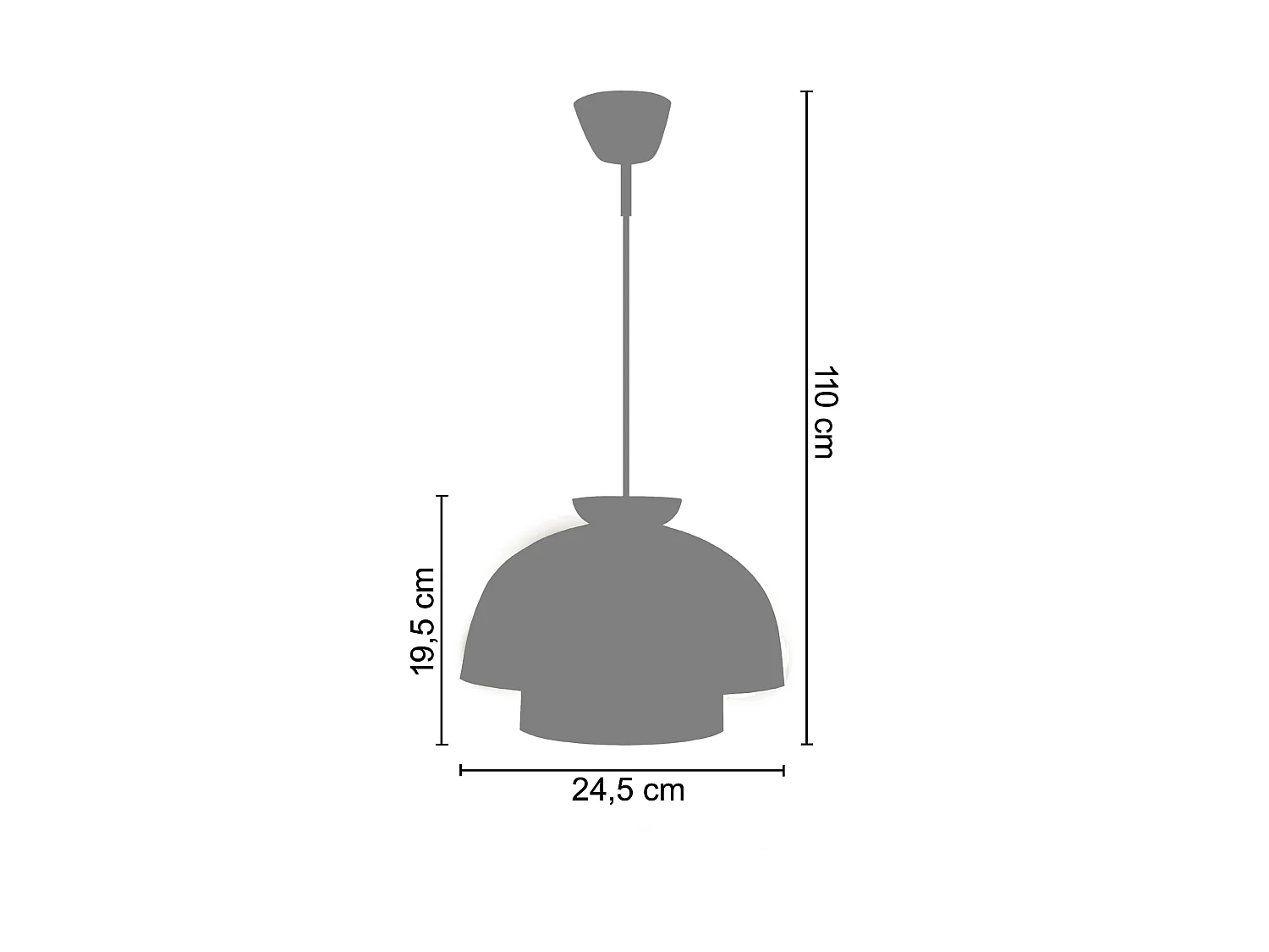 Suspension TOSEL ,métal,Rose , H110xD24,5xP24,5cm