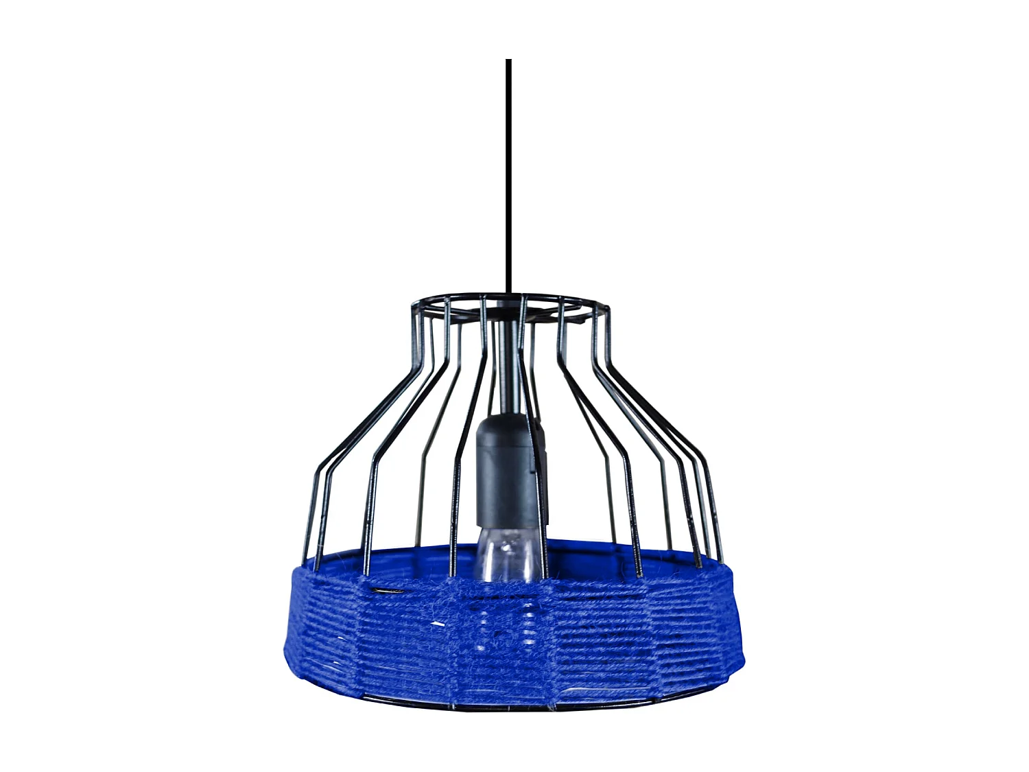 Suspension TOSEL ,métal,fibre ,Bleu,H 90x D25xP25 cm