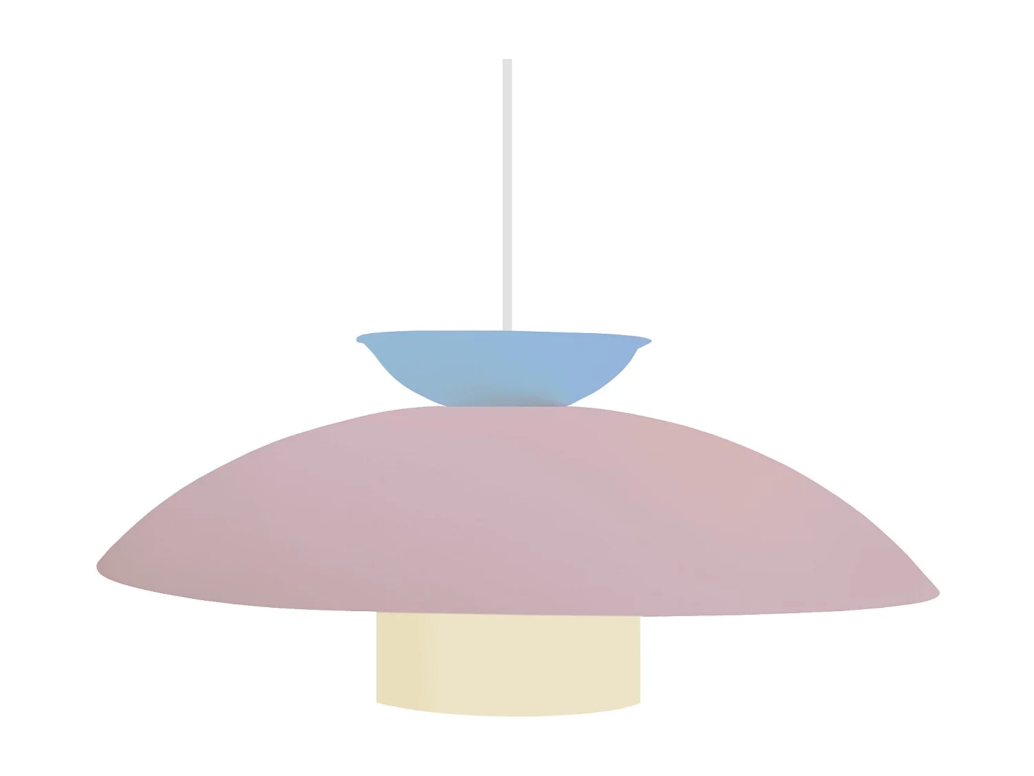 Suspensão TOSEL  GRETA metal cúpula taupe D27 x  H70  cm