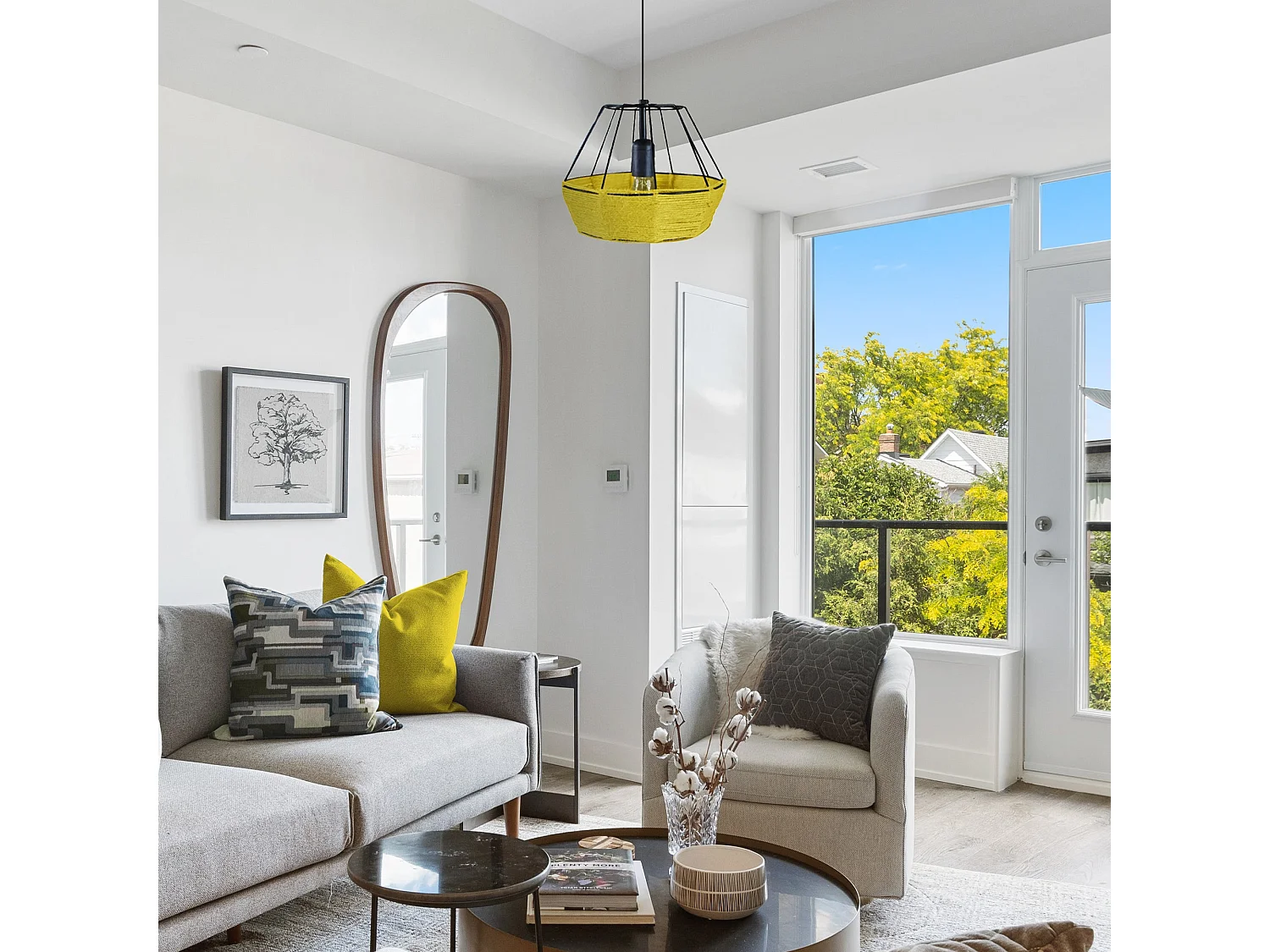 Suspensão TOSEL  EVITA metal abstrato azul acinzentado D40 x  H80  cm