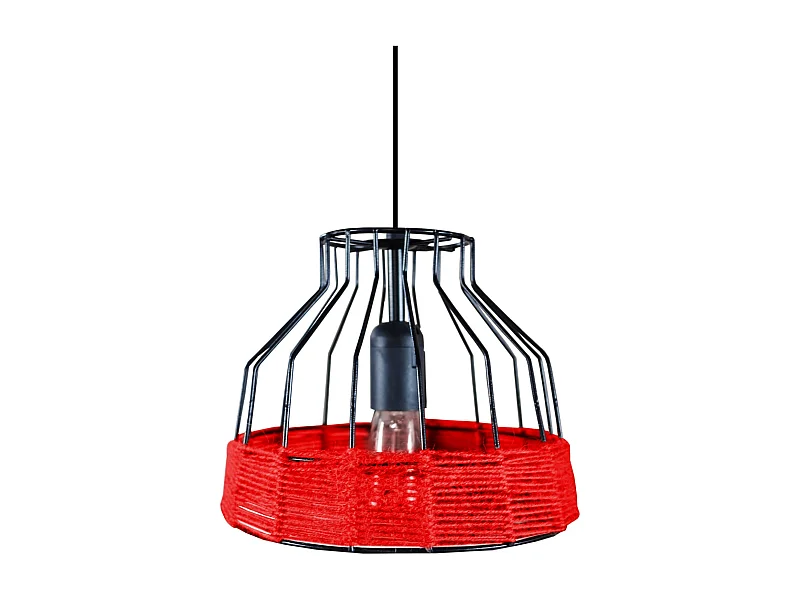 Suspensão TOSEL  JUDIT metal globo laranja D30 x  H85  cm