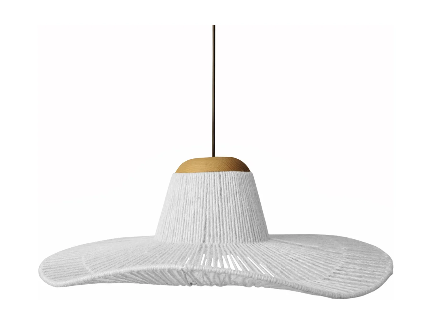 Suspensão TOSEL  LADY AGATHA fio de juta geométrico juta D60 x  H70  cm