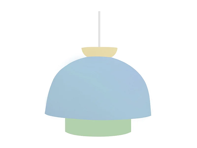 Suspension TOSEL ,métal,Bleu,H110xD24,5xP24,5cm