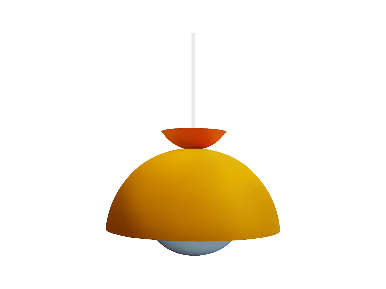 Suspension TOSEL ,métal,Jaune ,H110xD43xP43 cm