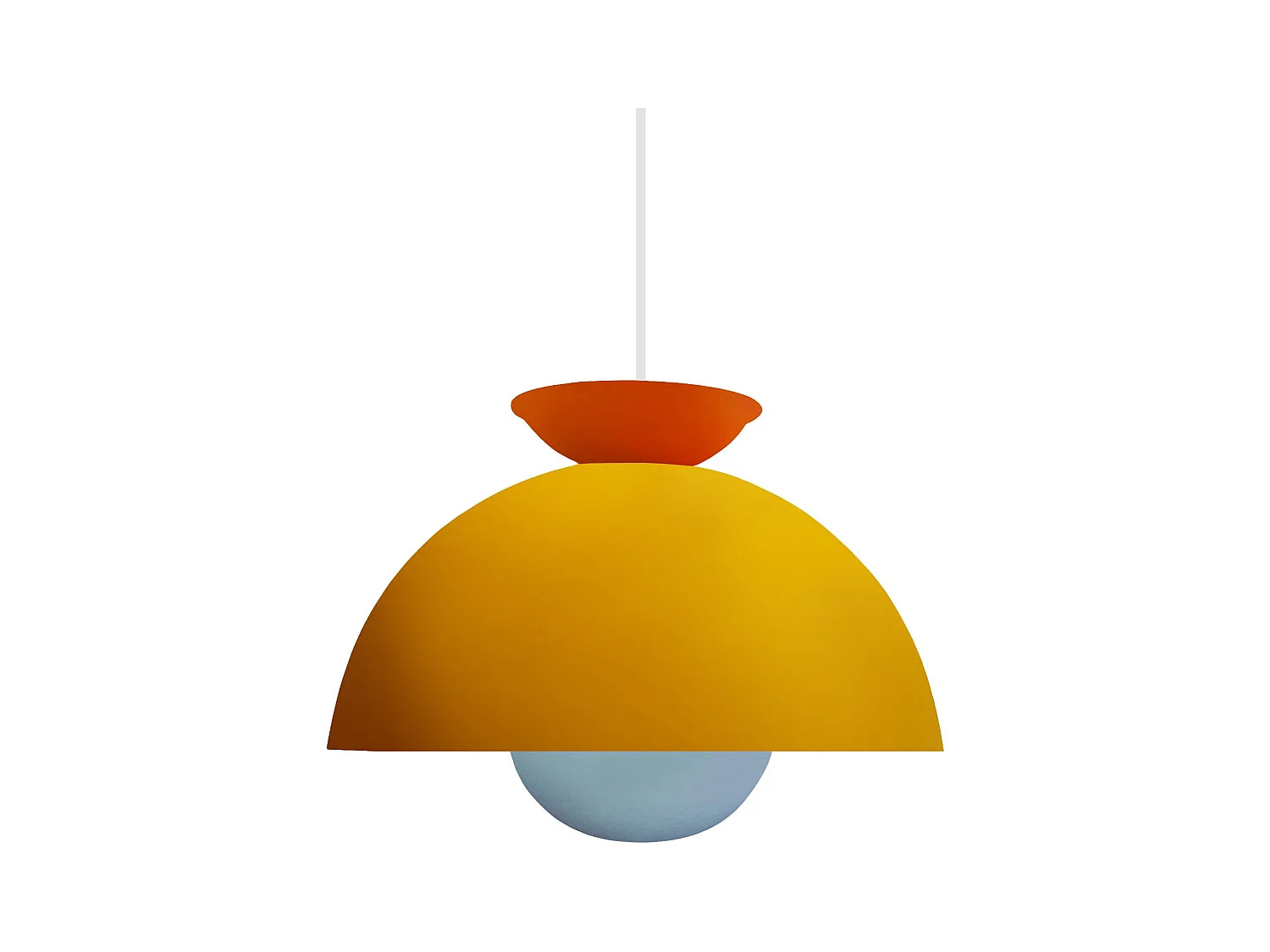Suspension TOSEL ,métal,Jaune ,H110xD30xP30cm