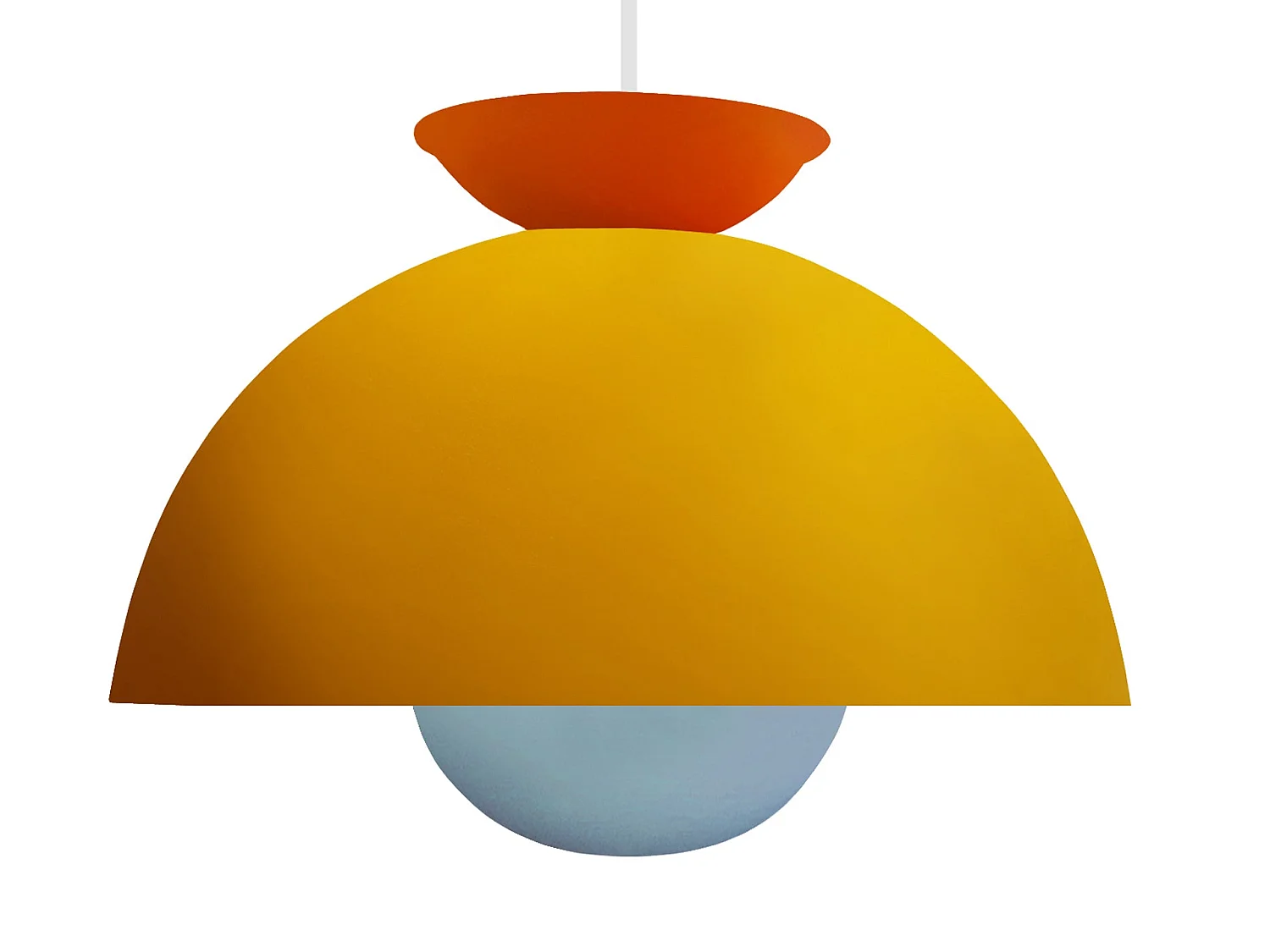 Suspension TOSEL ,métal,Jaune ,H110xD30xP30cm