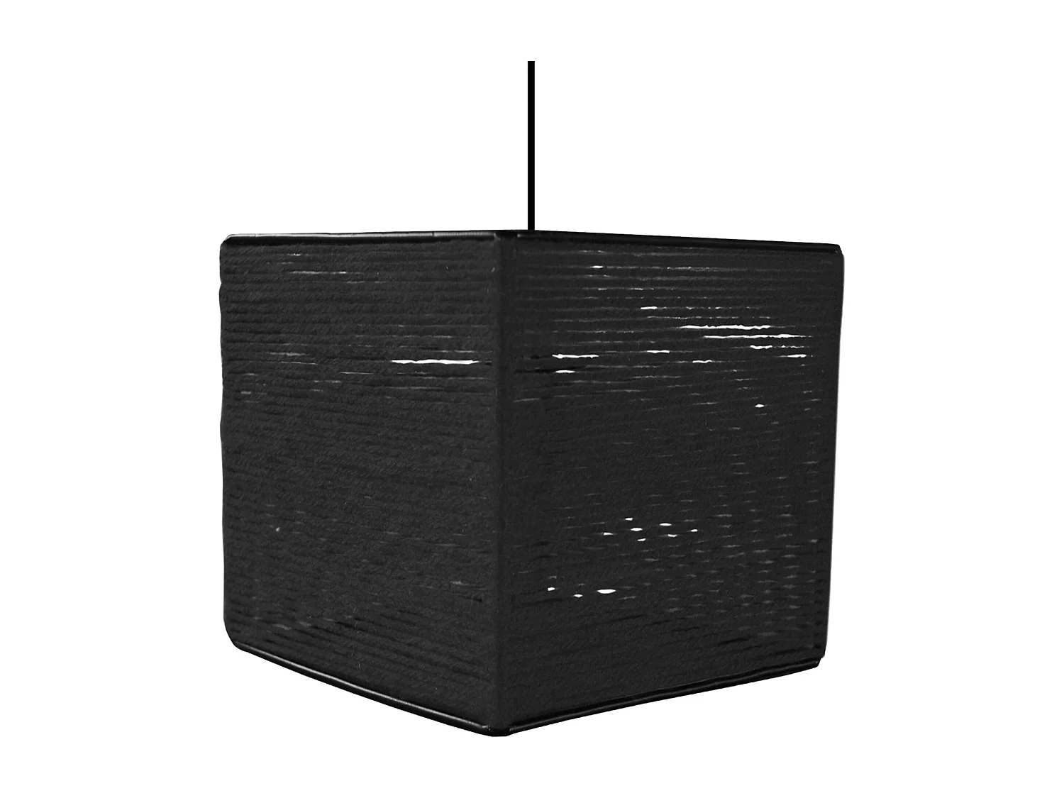 Suspension TOSEL ,fibre ,Noir ,H90x D25xP25cm