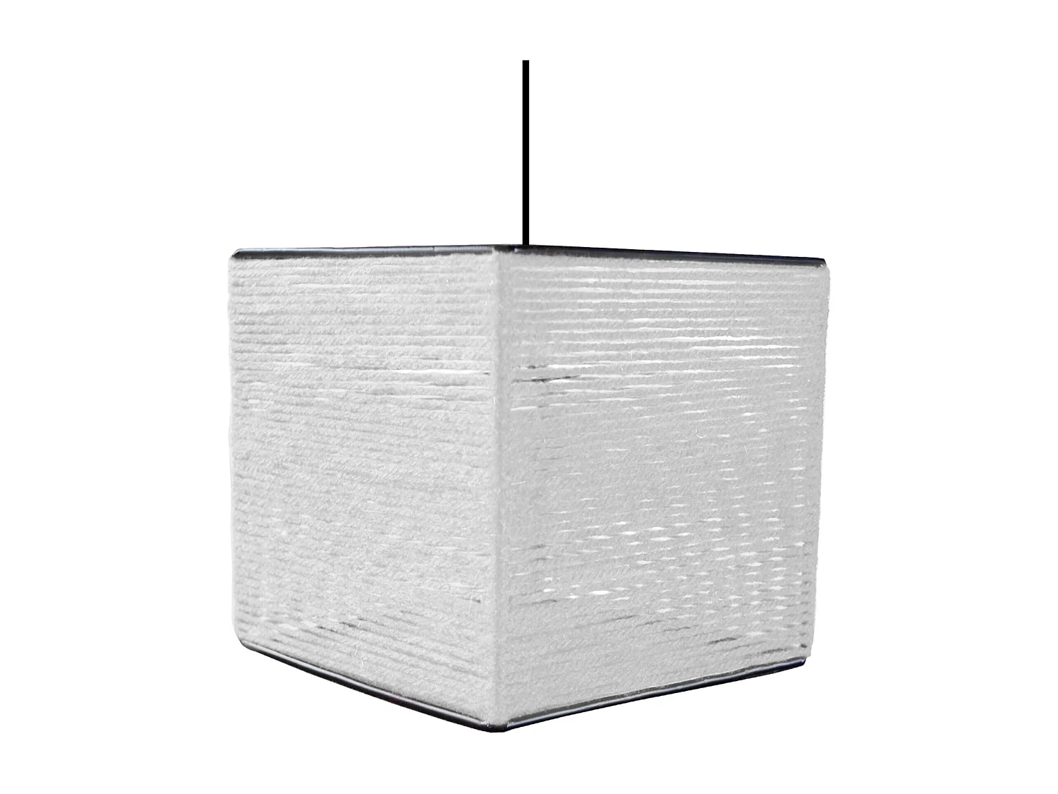 Suspensión  TOSEL ,fibre ,Blanco,A 90xD20x P 20cm