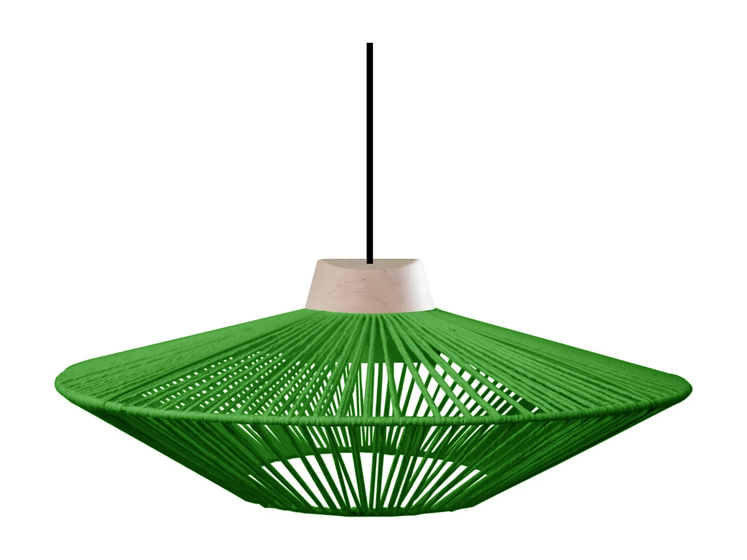 Suspensão TOSEL  HARRY 40 cordão de algodão cônico vermelho D60 x  H90  cm