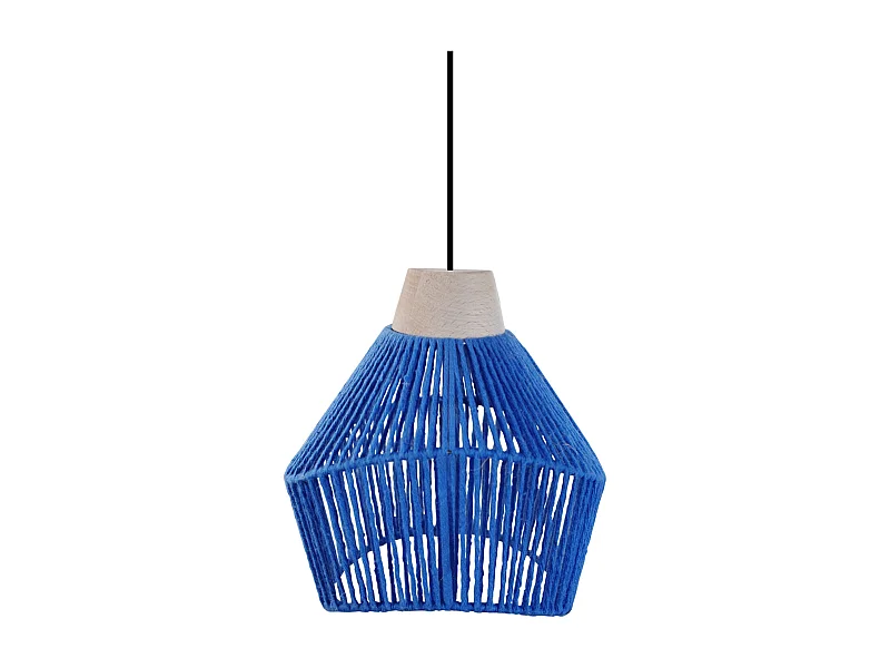 Suspension TOSEL ,métal,fibre ,Bleu,H80xD13xP 17cm