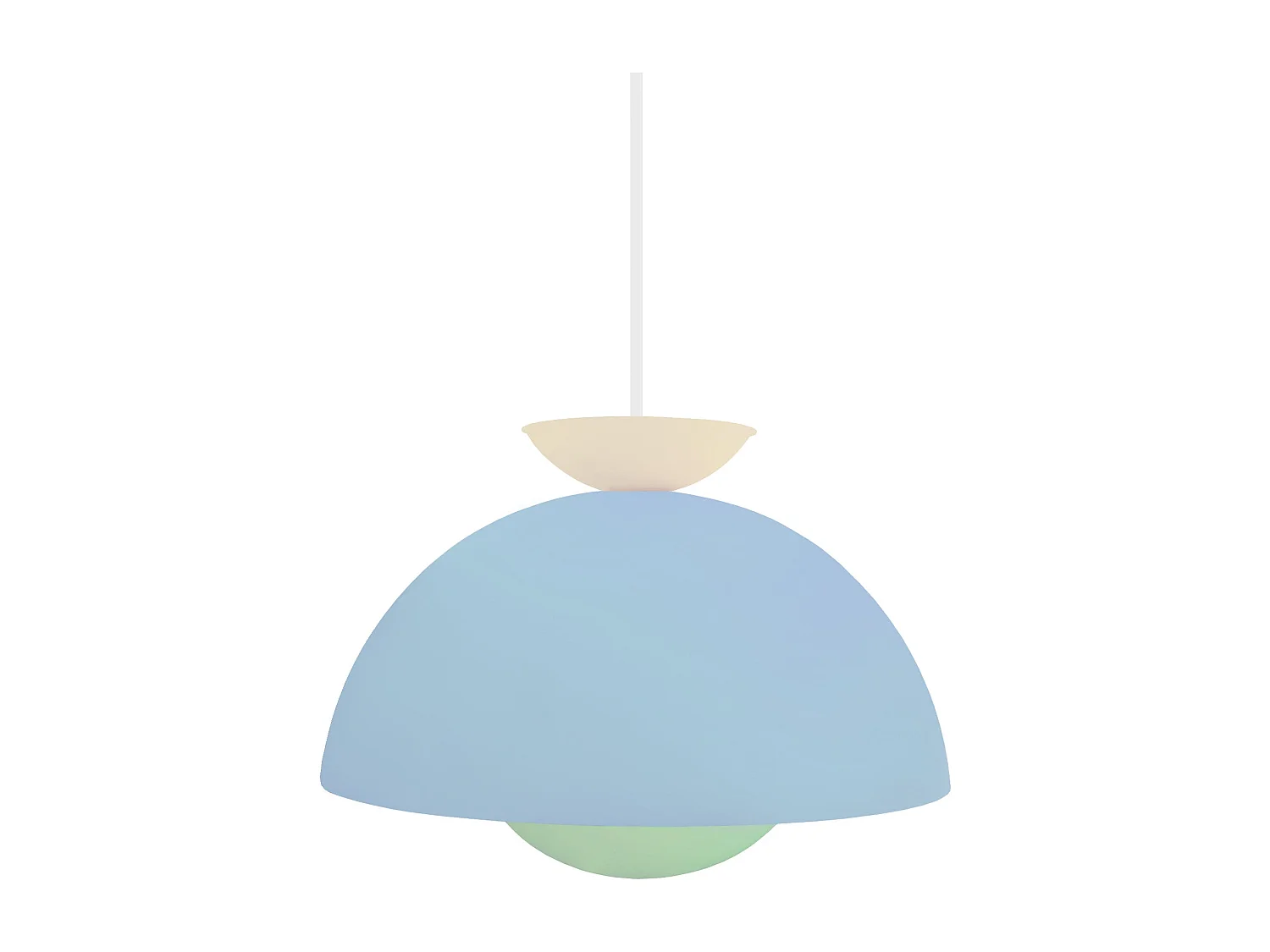 Suspensão TOSEL AGATA metal cúpula azul D43 x  H110  cm