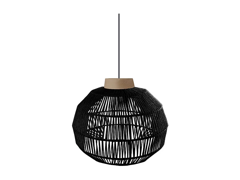 Suspensão TOSEL  EVERTON 40 cordão de algodão Sino âmbar D25 x  H90  cm