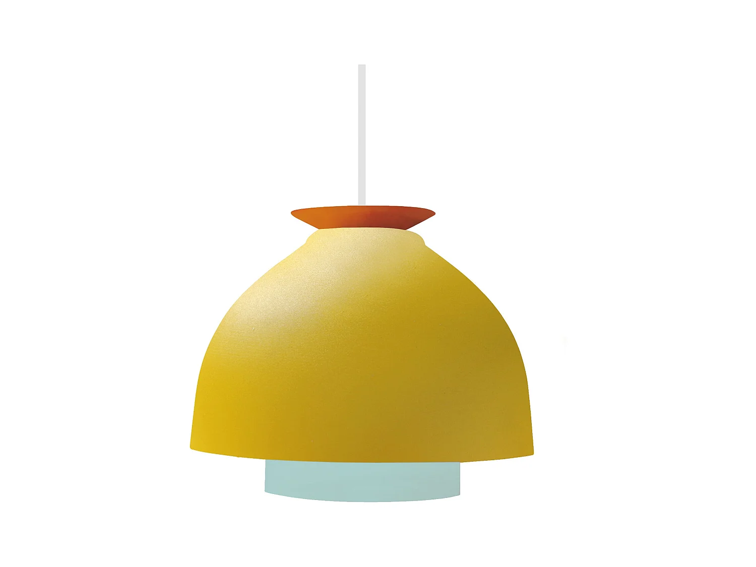 Suspension TOSEL ,métal,Jaune ,H110xD 23x P 23cm