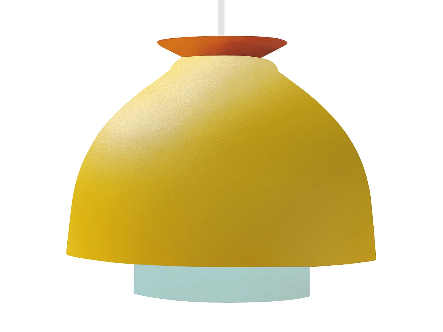 Suspension TOSEL ,métal,Jaune ,H110xD 23x P 23cm