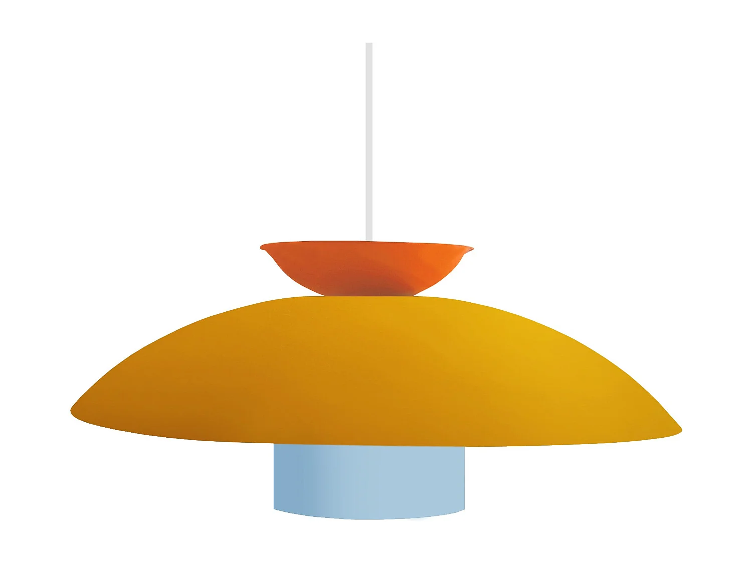 Suspensão TOSEL  GRETA metal cúpula azul D27 x  H70  cm