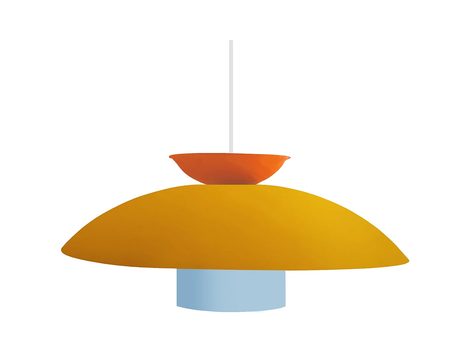 Suspension TOSEL ,métal,Jaune ,H110xD40xP40 cm