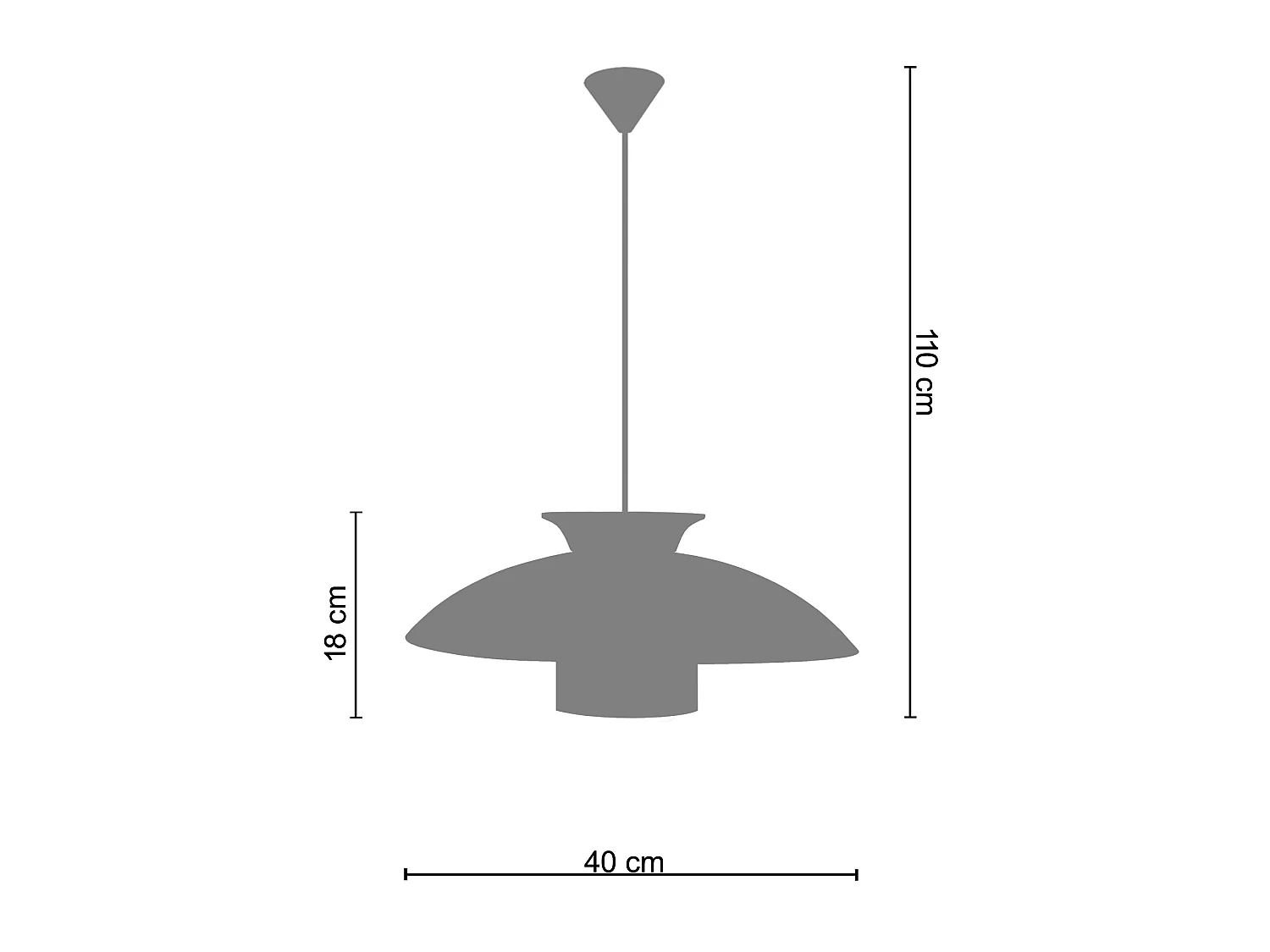 Suspension TOSEL ,métal,Jaune ,H110xD40xP40 cm