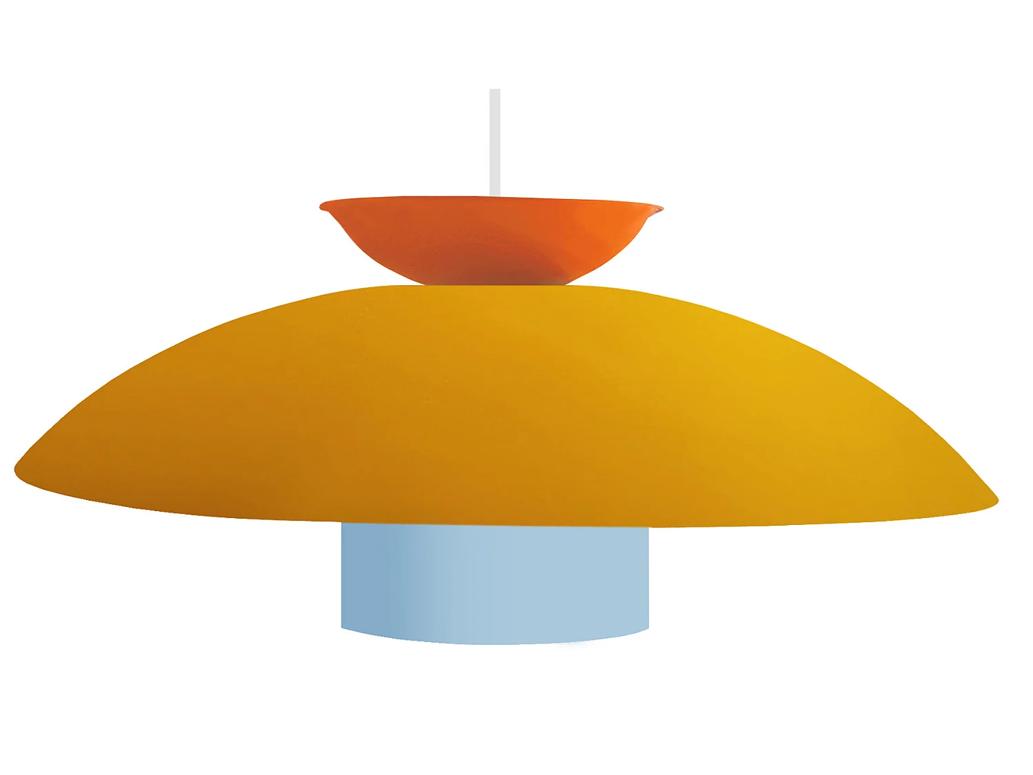 Suspension TOSEL ,métal,Jaune ,H110xD40xP40 cm