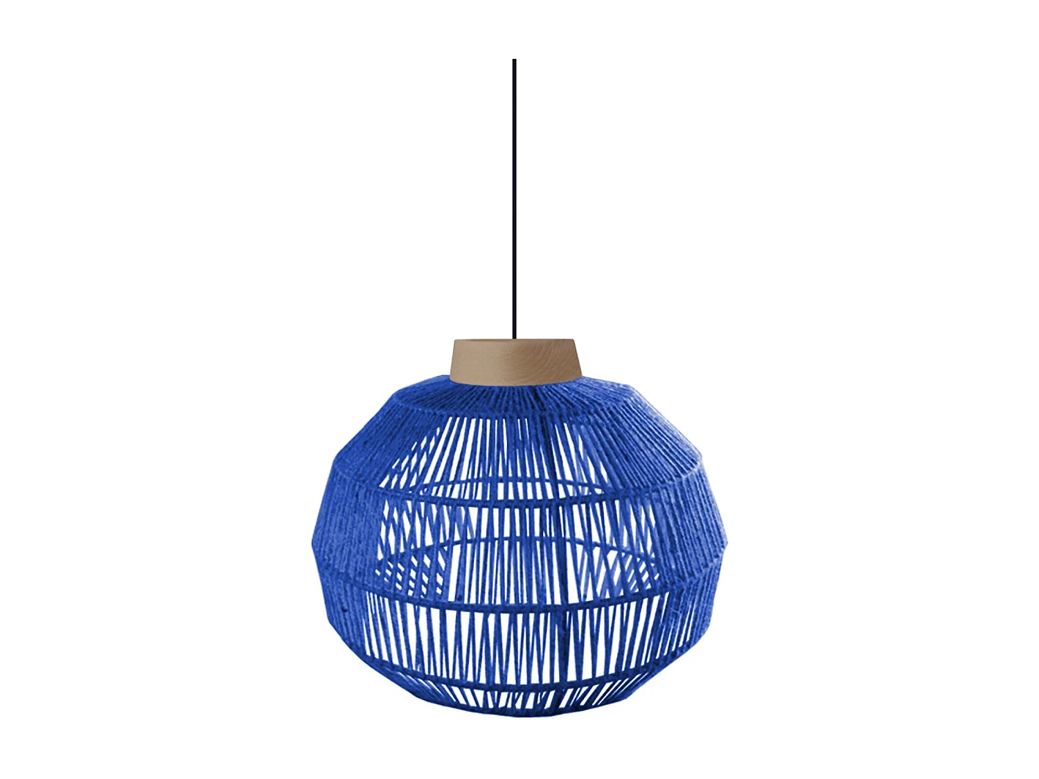 Suspensão TOSEL  EVERTON 40 cordão de algodão Sino branco D25 x  H90  cm