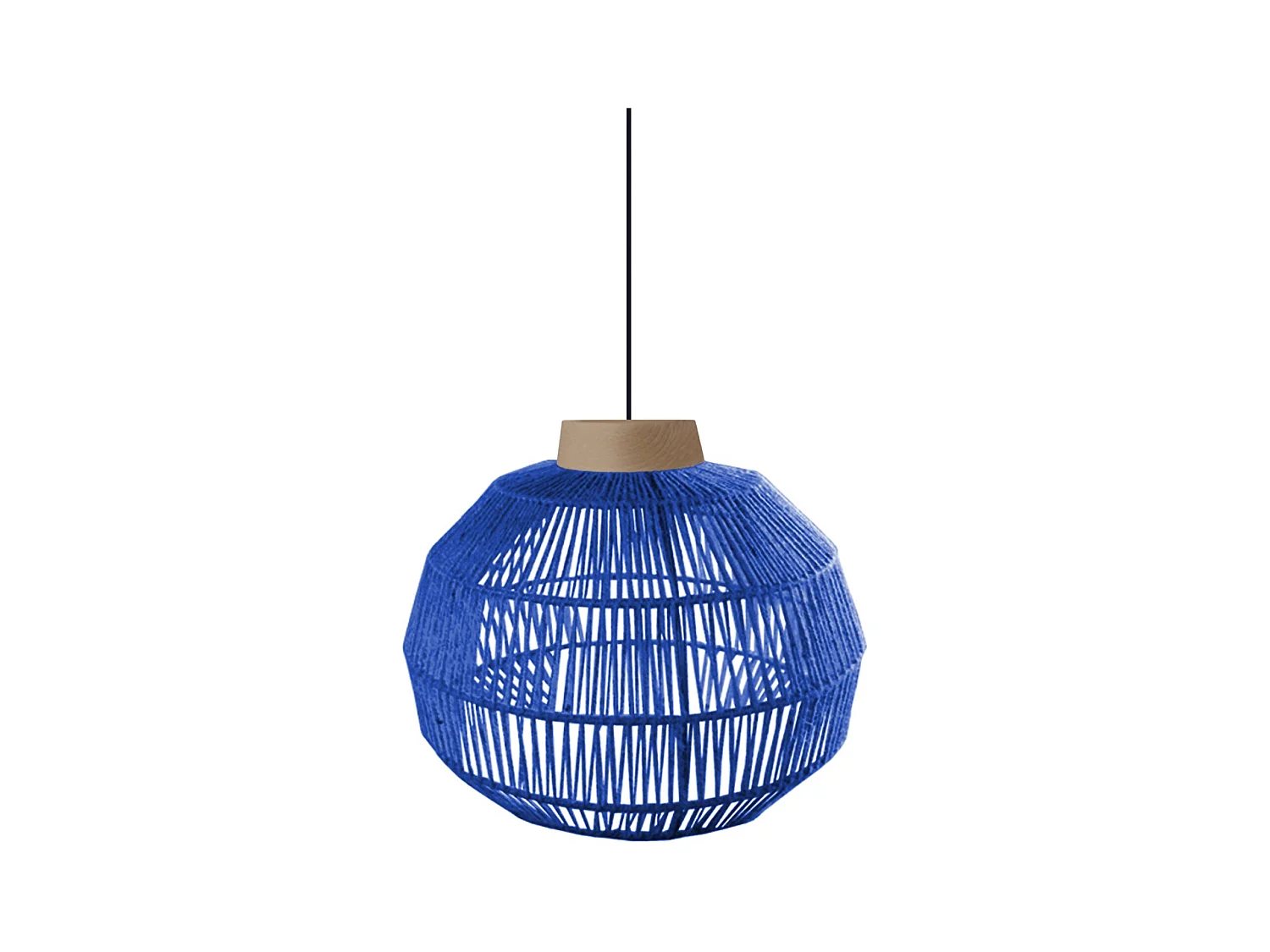 Suspension TOSEL ,métal,fibre ,Bleu,H90xD40x P40cm