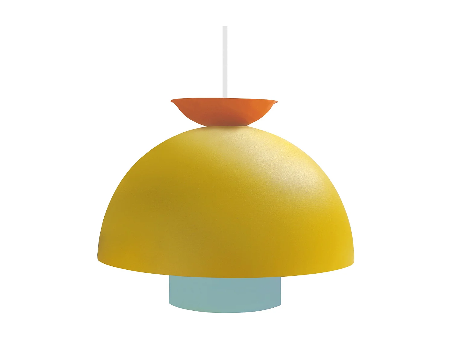 Suspensão TOSEL  ASTRID metal cúpula rosa D30 x  H110  cm