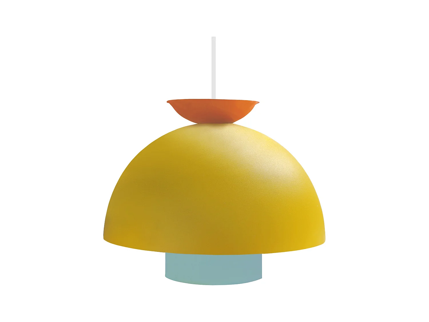 Suspension TOSEL ,métal,Jaune ,H110xD 30xP30cm