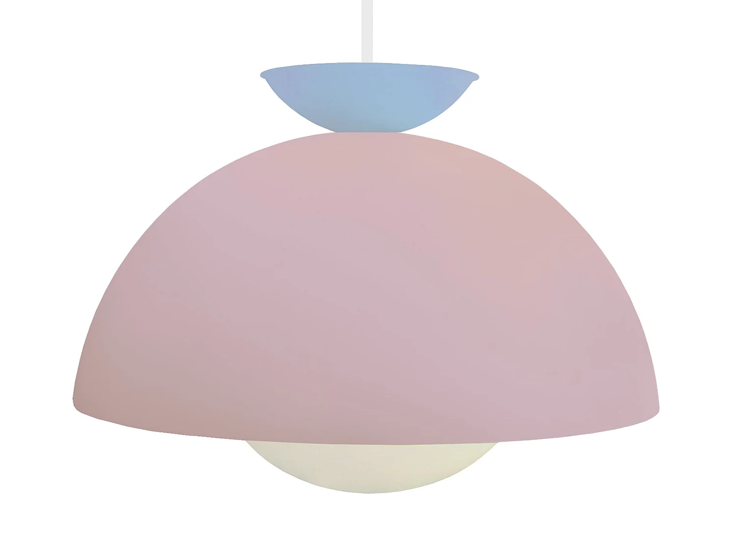 Lampadario a sospensione  metallo cupola  AGATA rosa D'43cm